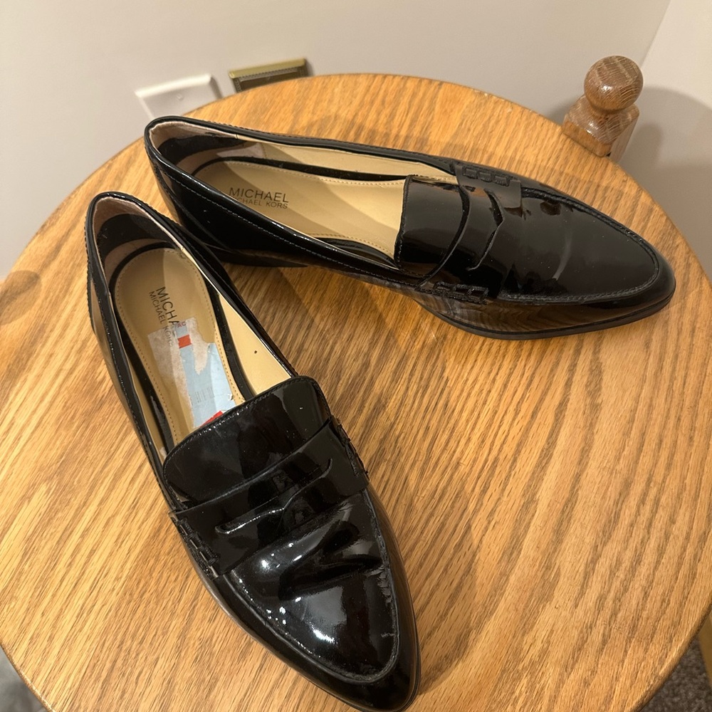 Michael Kors Shiny Black Women's Loafers